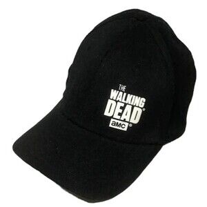 AMC Walking Dead Baseball Hat Cap Men 2016 One Size Black Logo Zombie Stretch TV